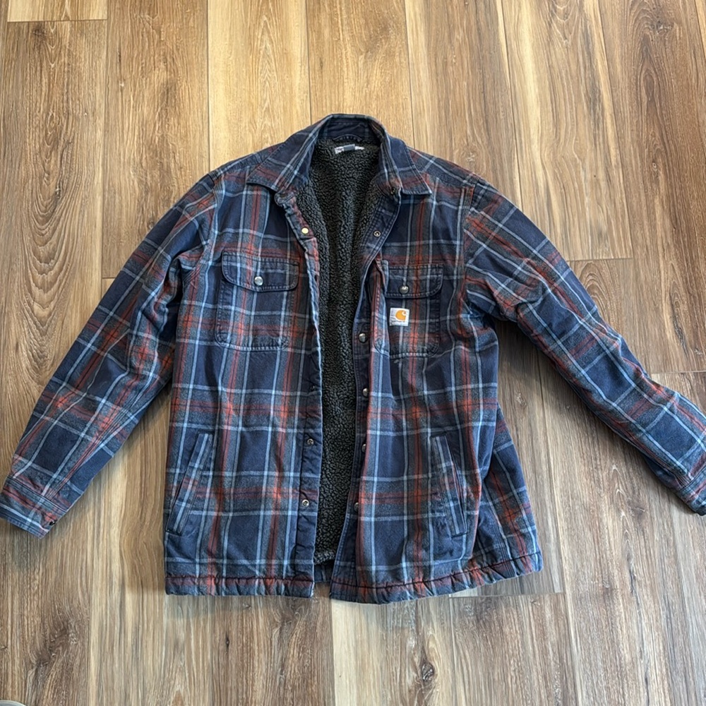 Carhartt fleece lined button up flannel